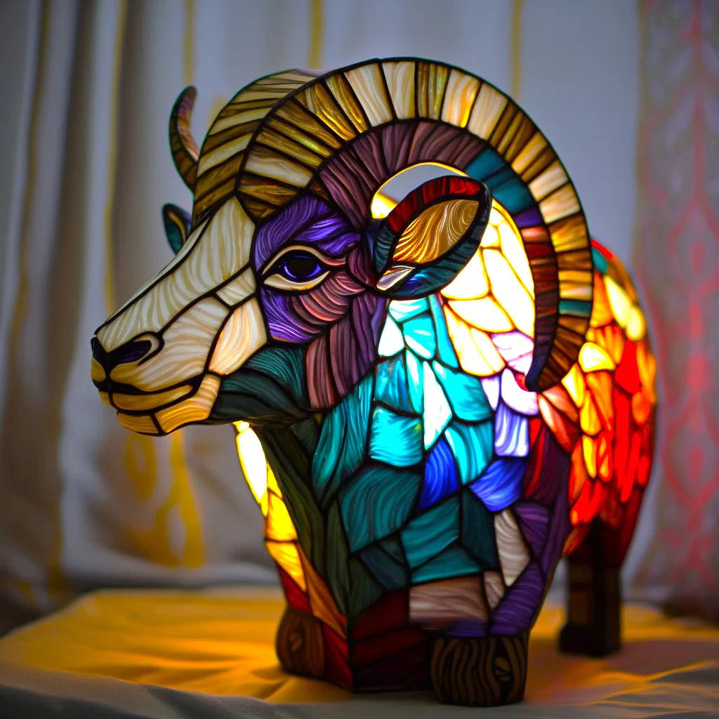 Lampe décorative en verre coloré – éclairage d’ambiance doux