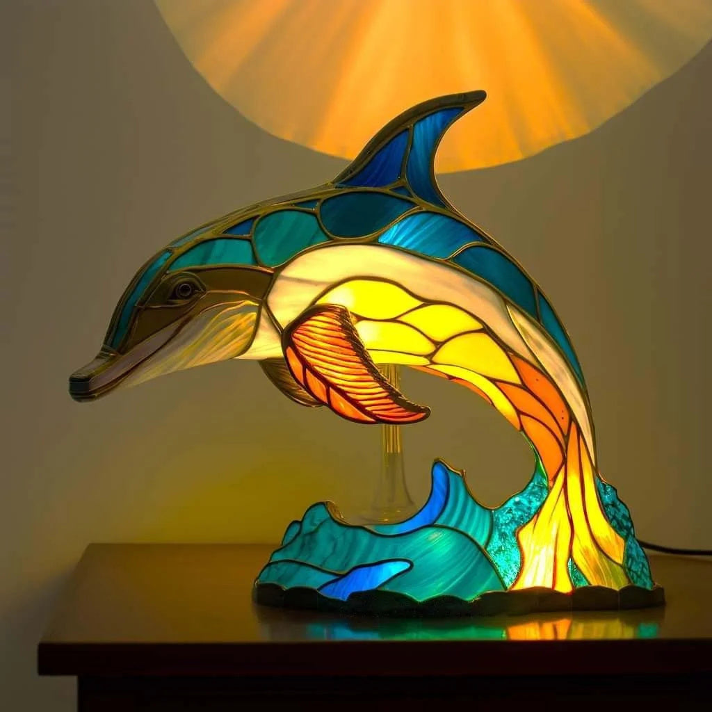 Lampe décorative en verre coloré – éclairage d’ambiance doux